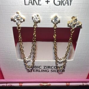 Gold Cubic Zirconia Earrings